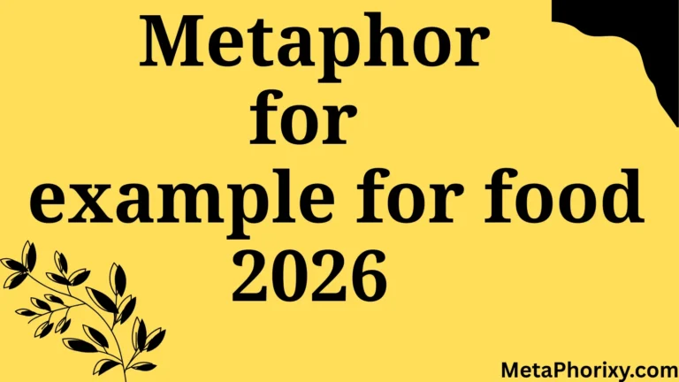 metaphor examples for food