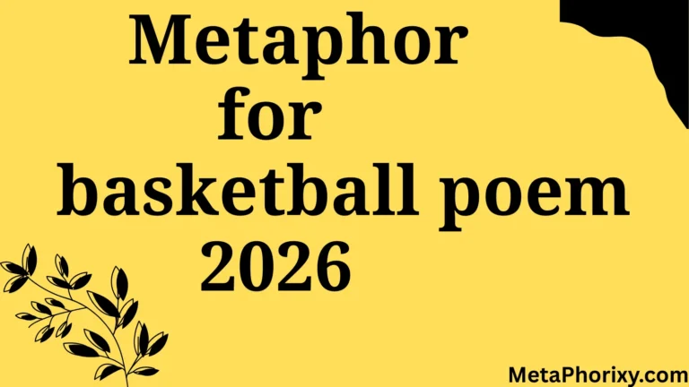 metaphor for basketball poem