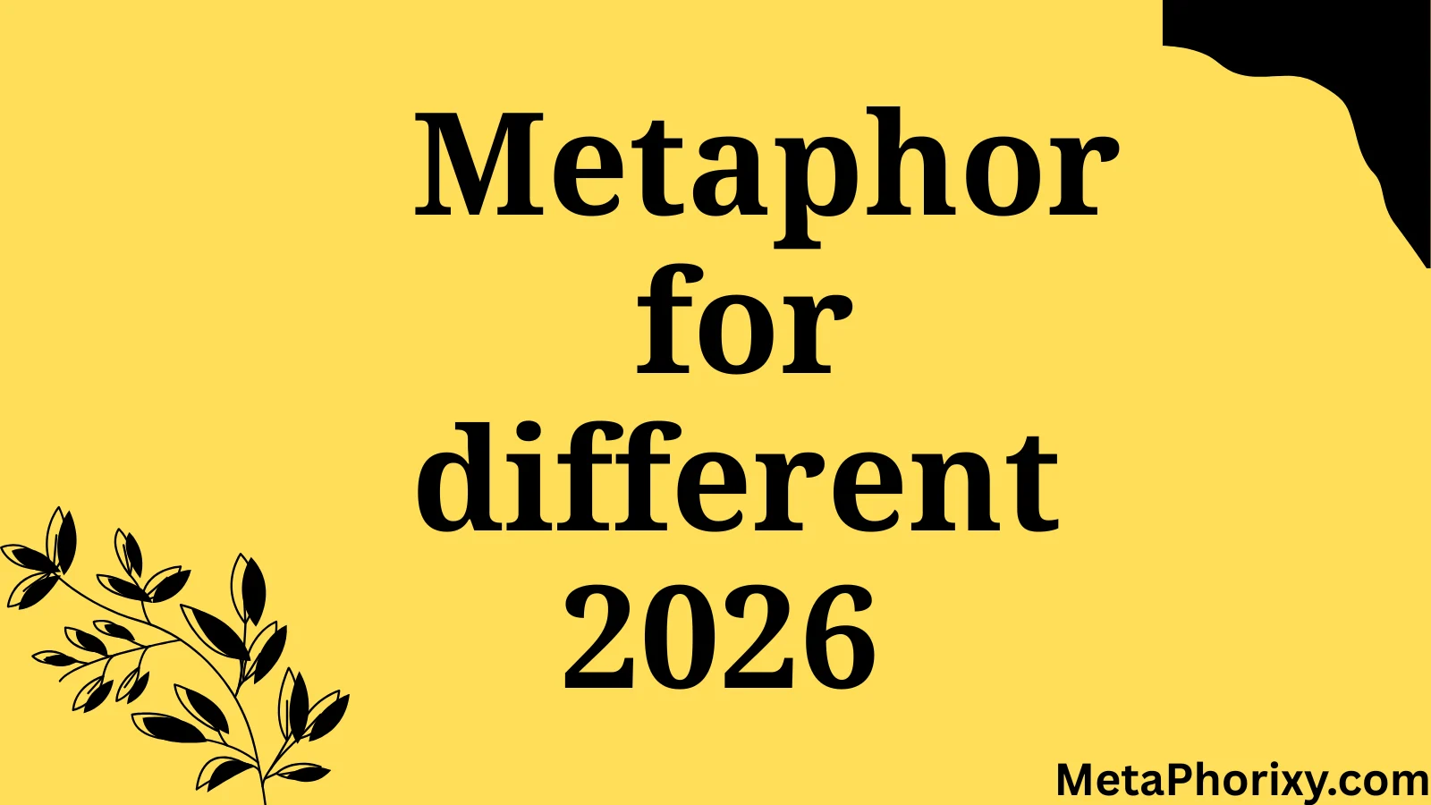 metaphor for different