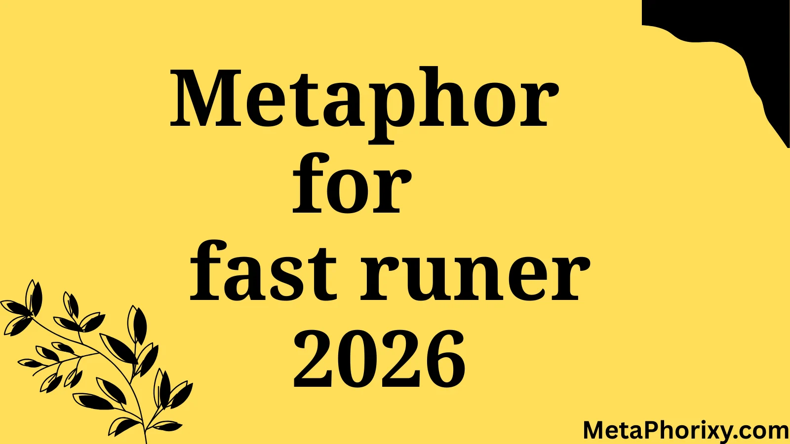 metaphor for fast runner