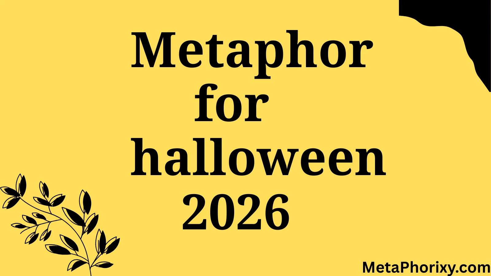 metaphor for halloween